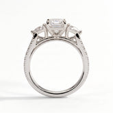 Ariadne Radiant Three Stone Ring 585 White Gold upright 