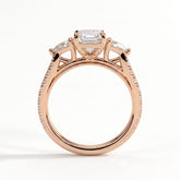 Ariadne Radiant Three Stone Ring 585 Rose Gold upright 