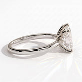 Pear lab-grown diamond solitaire engagement ring in 14K (585) white gold, detail view 