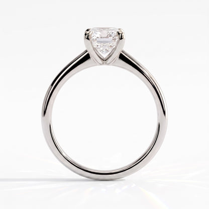 Pear lab-grown diamond solitaire engagement ring in 14K (585) white gold, side profile 