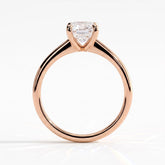 Pear lab-grown diamond solitaire engagement ring in 14K (585) rose gold, side profile 