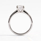 Pear lab-grown diamond solitaire engagement ring in 18K (750) white gold, side profile 
