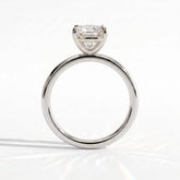 Pear lab-grown diamond solitaire engagement ring in 18K (750) white gold, side profile 