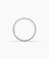 Celine round lab-grown diamond pavé eternity ring in 585 white gold, top view 