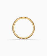 Ariane yellow gemstone pavé eternity ring in 750 yellow gold, top view 