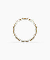 Ariane yellow gemstone pavé eternity ring in 585 white gold, top view 