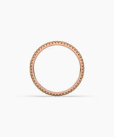 Ariane yellow gemstone pavé eternity ring in 750 rose gold, top view 
