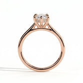 Mathilda Dutch Marquise Hidden Halo Ring 750 Rose Gold upright 