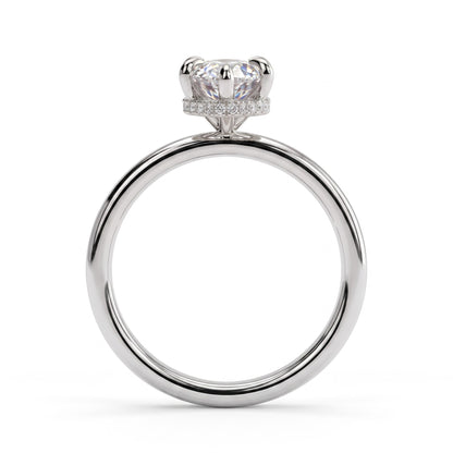 Eloise Dutch Marquise Hidden Halo Ring 950 Platinum upright 