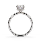 Eloise Dutch Marquise Hidden Halo Ring 750 White Gold upright 