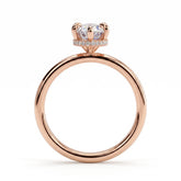 Eloise Dutch Marquise Hidden Halo Ring 750 Rose Gold upright 