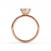 Marquise lab-grown diamond solitaire engagement ring in 14K (585) rose gold, side profile 