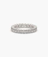 Anina oval lab-grown diamond eternity ring in 950 platinum, front view 