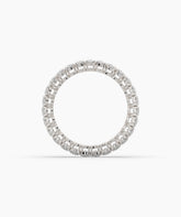 Anina oval lab-grown diamond eternity ring in 585 white gold, top view 