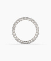 Anina oval lab-grown diamond eternity ring in 950 platinum, top view 