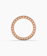 Anina oval lab-grown diamond eternity ring in 585 rose gold, top view 