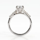 Galene Radiant Hidden Halo Ring 950 Platinum upright 