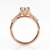 Galene Radiant Hidden Halo Ring 585 Rose Gold upright 