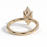Halina Dutch Marquise Hidden Halo Ring 585 Yellow Gold back view 