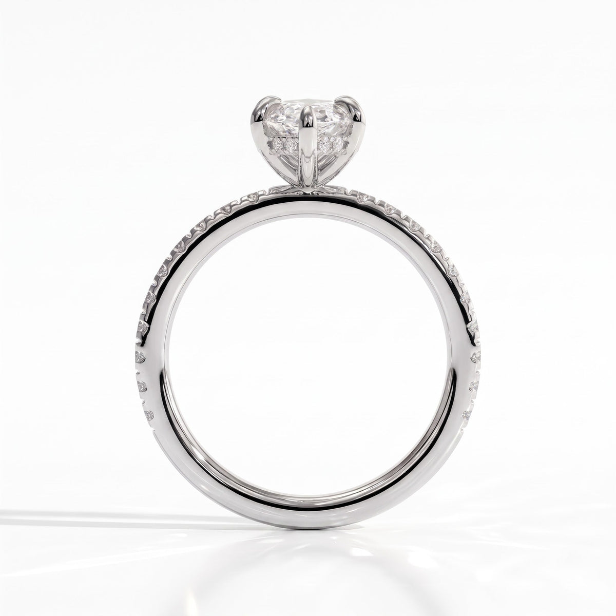 Halina Dutch Marquise Hidden Halo Ring 950 Platinum upright 