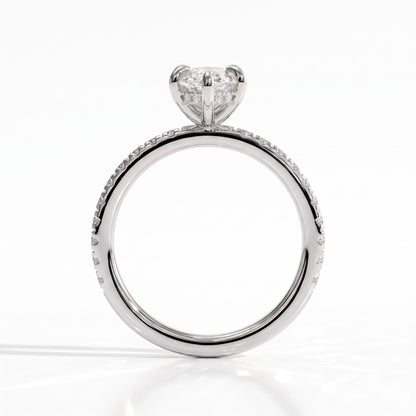 Halina Dutch Marquise Hidden Halo Ring 950 Platinum upright 