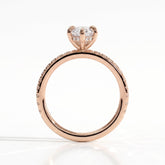 Halina Dutch Marquise Hidden Halo Ring 750 Rose Gold upright 