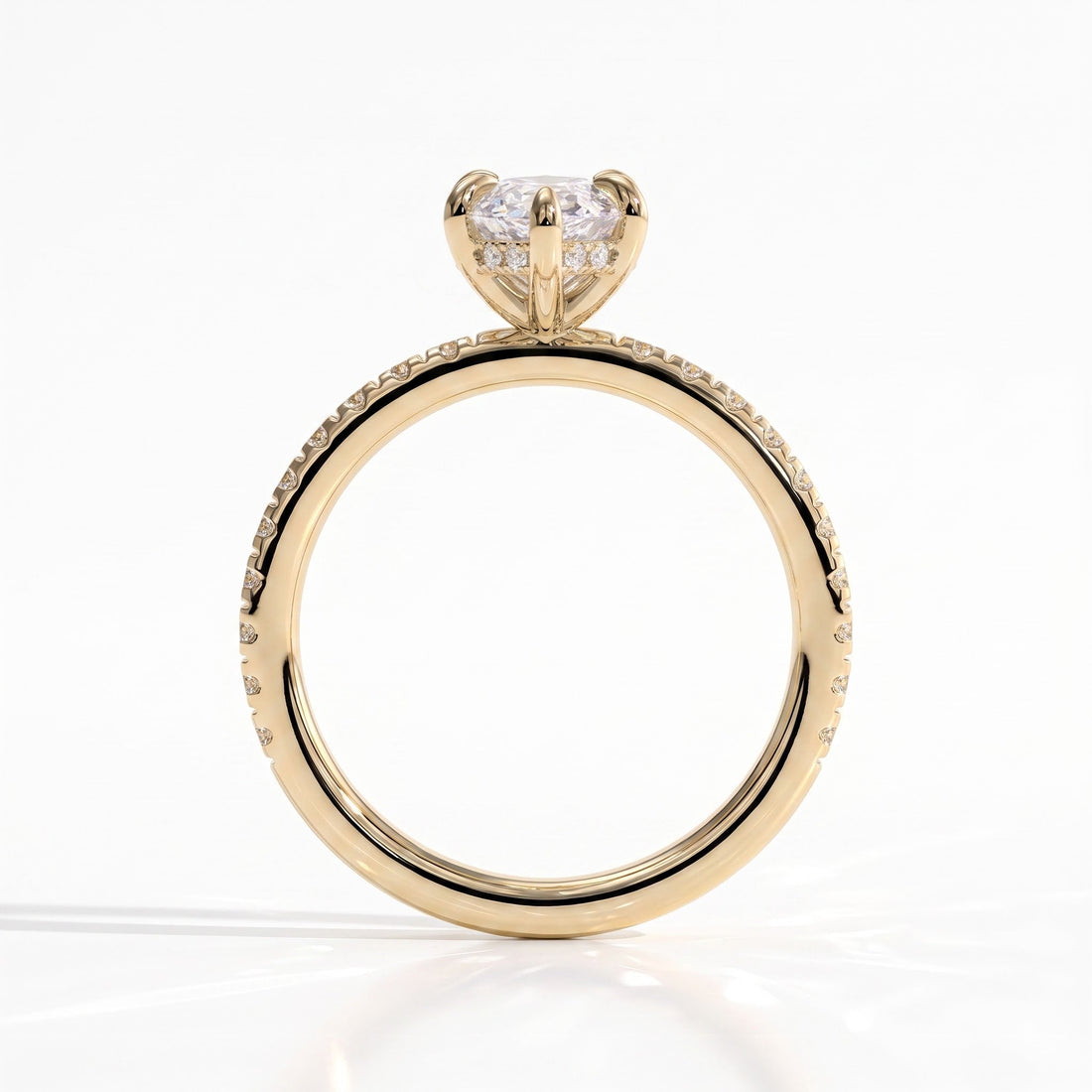 Halina Dutch Marquise Hidden Halo Ring 585 Yellow Gold upright 