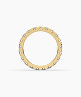 Nici round lab-grown diamond eternity ring 3.2 mm in 750 yellow gold, top view 