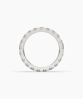 Nici round lab-grown diamond eternity ring 3.2 mm in 950 platinum, top view 