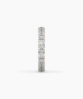 Nici round lab-grown diamond eternity ring 3.2 mm in 585 white gold, side profile view 