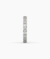 Nici round lab-grown diamond eternity ring 3.2 mm in 950 platinum, side profile view 