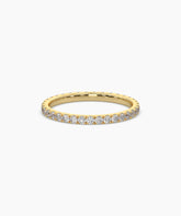 Elisa round lab-grown diamond eternity ring 1.8 mm in 585 yellow gold, front view 