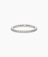 Elisa round lab-grown diamond eternity ring 1.8 mm in 585 white gold, front view 