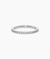 Elisa round lab-grown diamond eternity ring 1.8 mm in 750 white gold, front view 