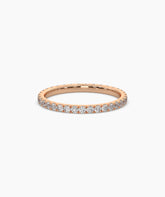 Elisa round lab-grown diamond eternity ring 1.8 mm in 585 rose gold, front view 
