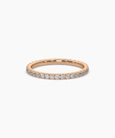 Elisa round lab-grown diamond eternity ring 1.8 mm in 750 rose gold, front view 