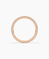 Elisa round lab-grown diamond eternity ring 1.8 mm in 585 rose gold, top view 