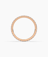 Elisa round lab-grown diamond eternity ring 1.8 mm in 750 rose gold, top view 