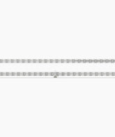Aurelia Tennisarmband mit Labordiamanten im Smaragdschliff aus 585 Weißgold, flach liegend, ganze Länge 