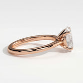Oval lab-grown diamond solitaire engagement ring in 14K (585) rose gold, detail view 