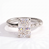 Galene Radiant Hidden Halo Ring 750 White Gold front 