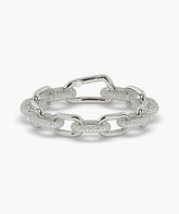 Hope Gliederarmband mit Pavé-Labordiamanten aus 585 Weißgold, Vorderansicht 