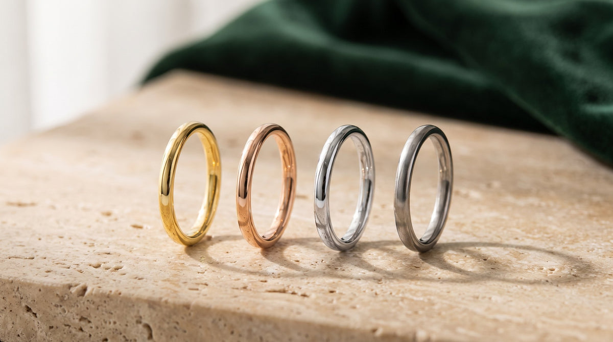 Yellow gold, rose gold, white gold and platinum rings | BEUSÉA