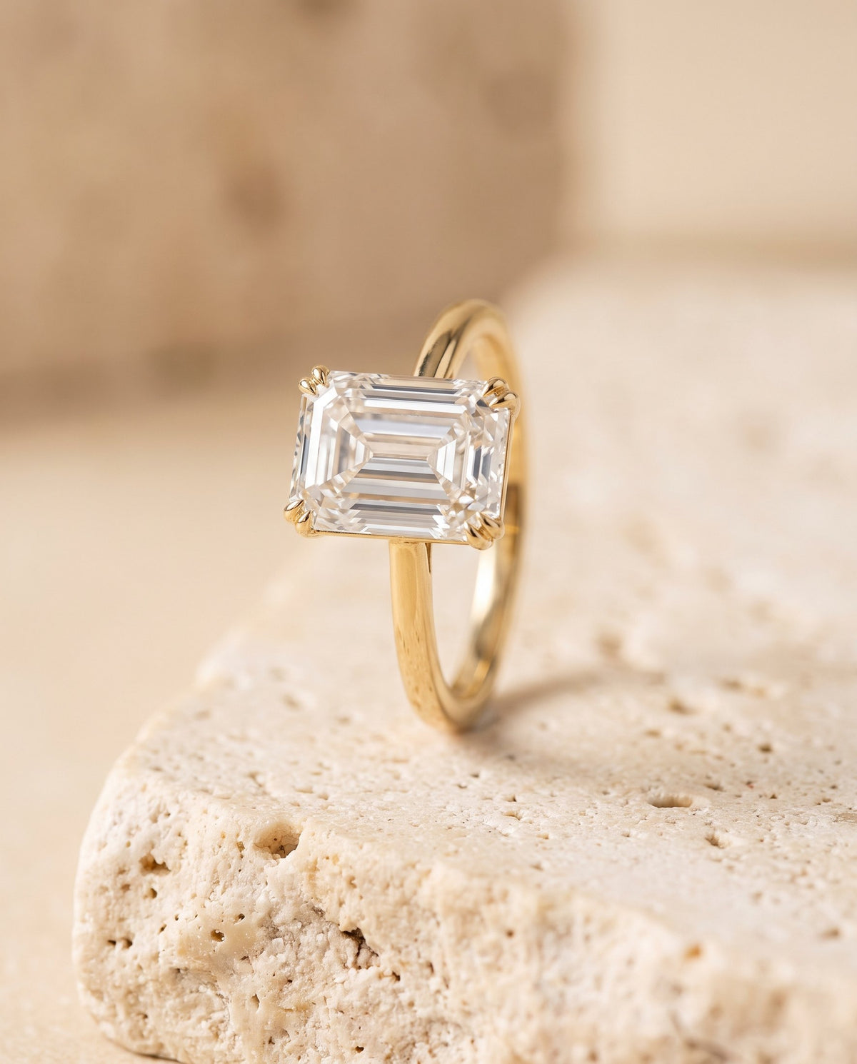 Emerald cut diamond engagement ring | BEUSÉA