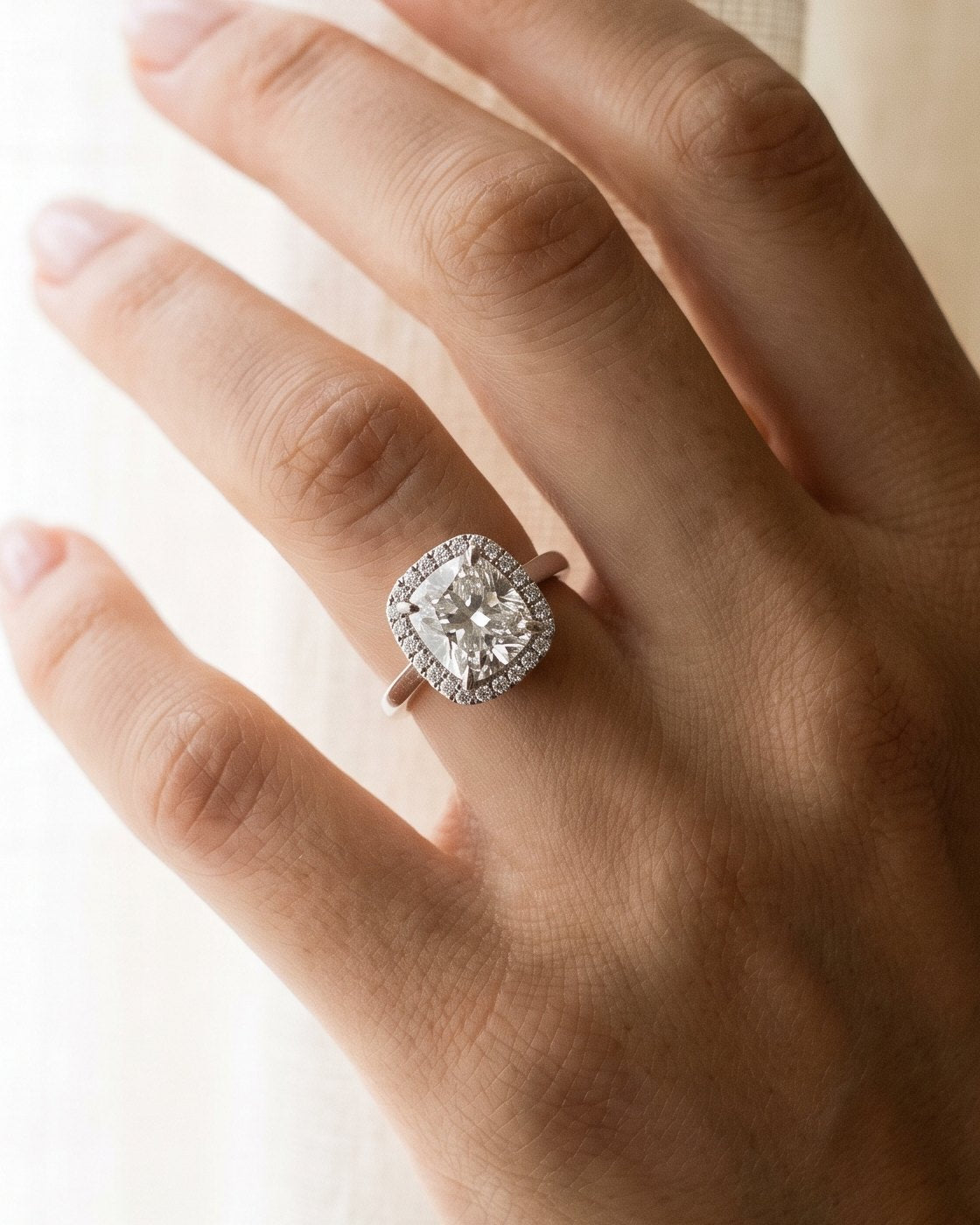 Halo engagement ring setting | BEUSÉA