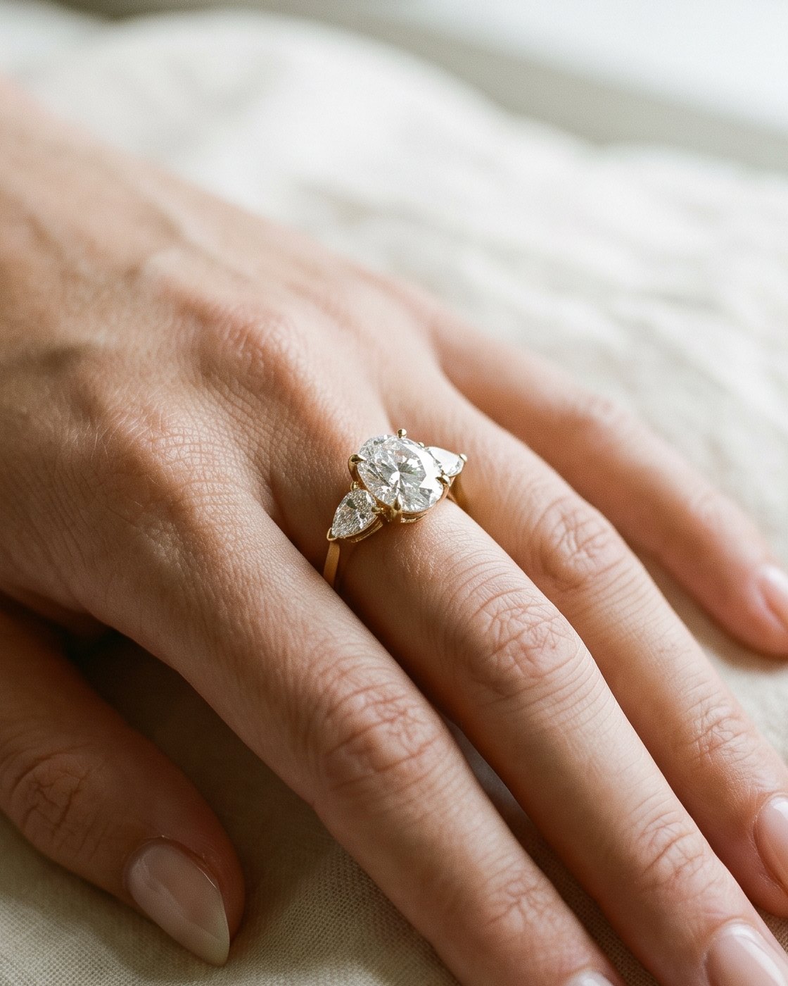Three-stone engagement ring | BEUSÉA