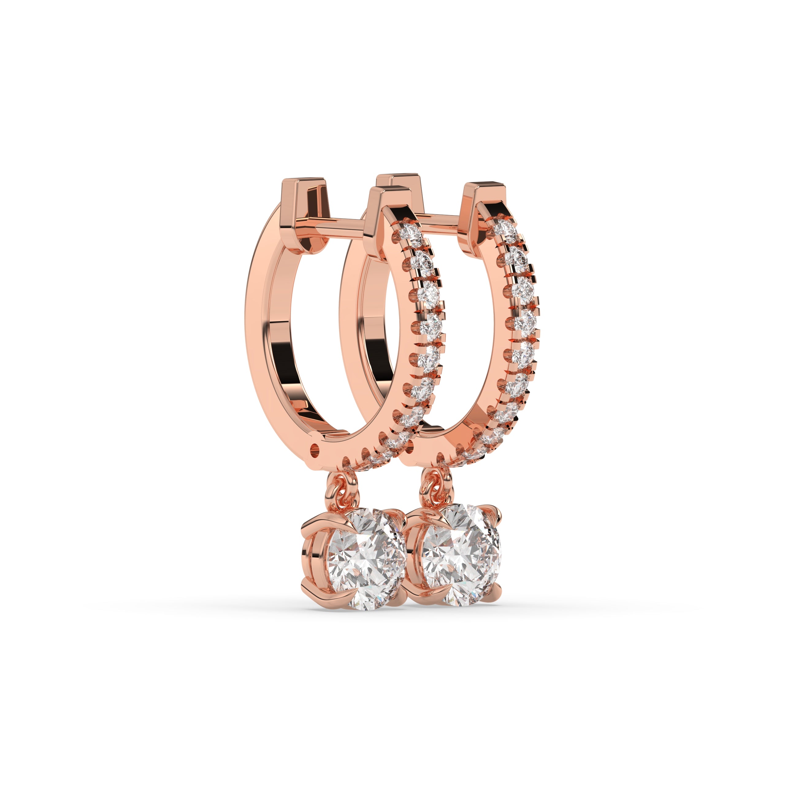 Amara Round Hoop-Drop Earring│ Ø 18mm