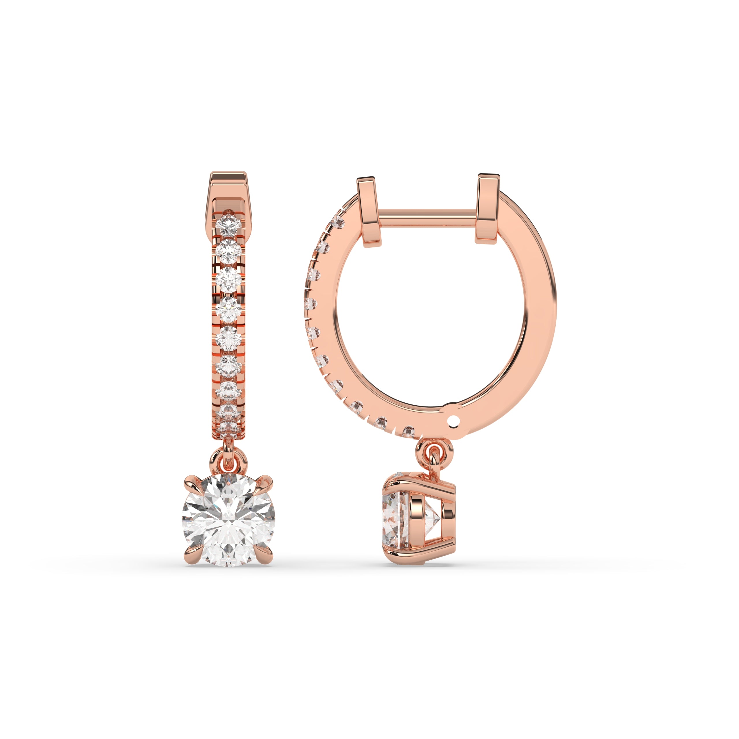 Amara Round Hoop-Drop Earring│ Ø 18mm
