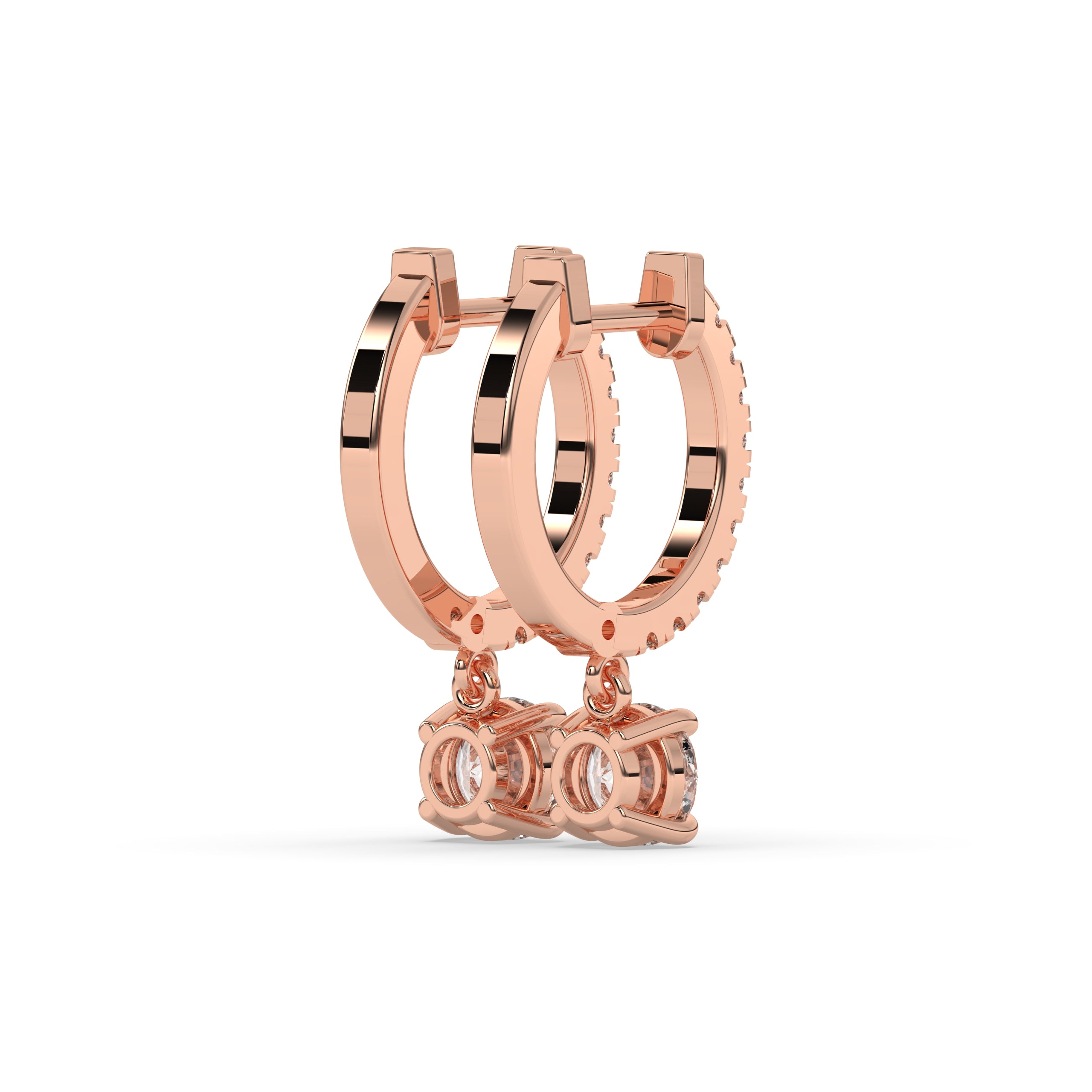 Amara Round Hoop-Drop Earring│ Ø 18mm