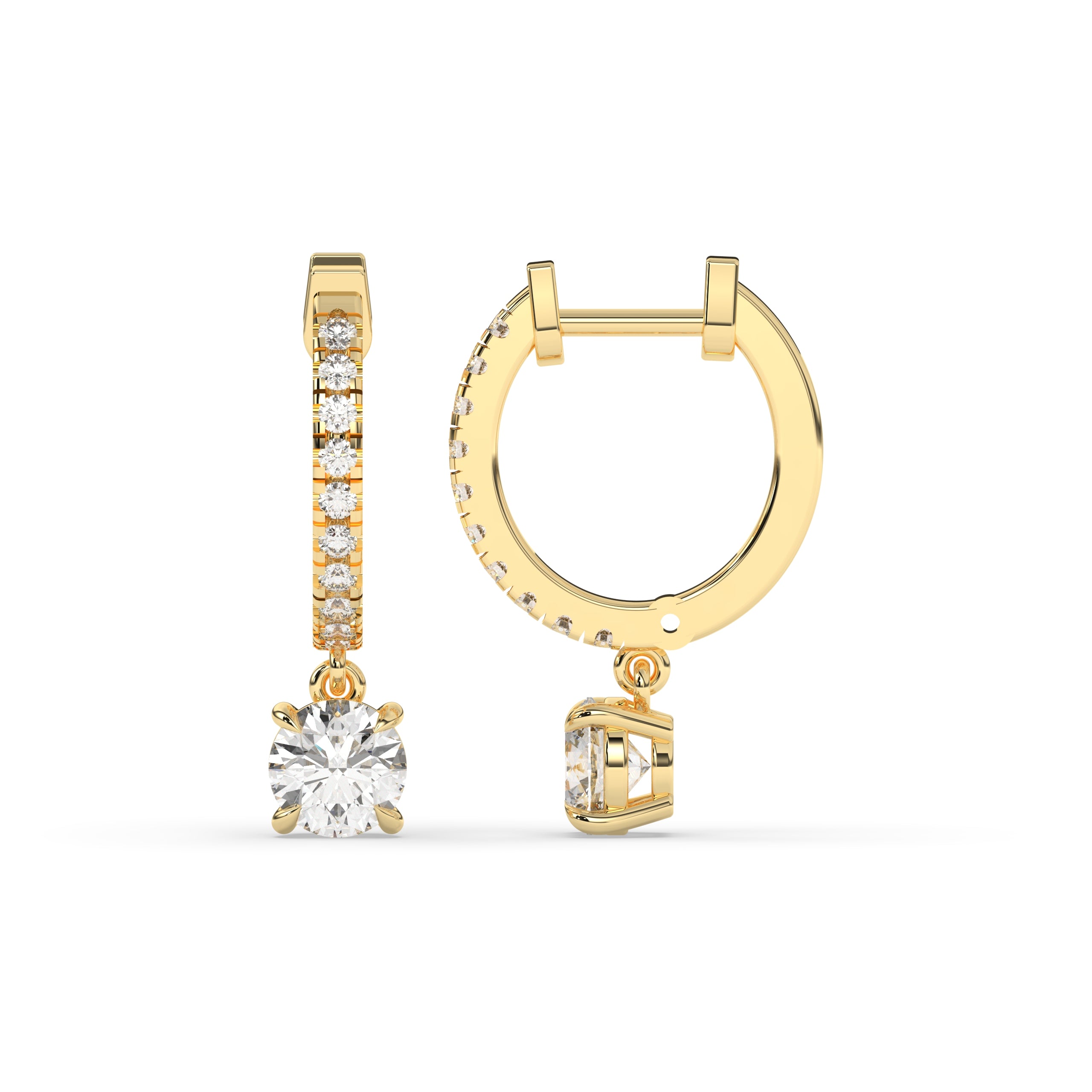 Amara Round Hoop-Drop Earring│ Ø 18mm